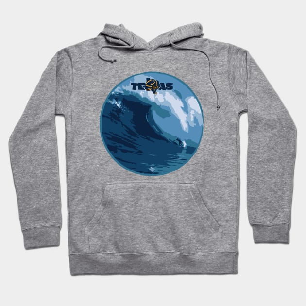 Texas Style Lone Surfer Hoodie by CamcoGraphics